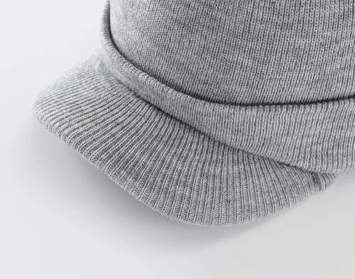 Miniatura 76 de Home Prefer - Gorro de invierno para hombre con visera, cálida y doble punto.