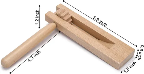 Miniatura 3 de Paquete de 2 máquinas de ruido de trinquete de madera, matraca tradicional mexicana para graduación, juegos de fútbol, fiestas y eventos deportivos
