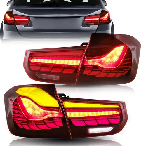 VLAND OLED - Conjunto de luces traseras para BMW M3 / Serie 3 F30 F35 F80 Sedan 6ª generación 2012-2018, lámpara trasera mejorada con Dragon Scales