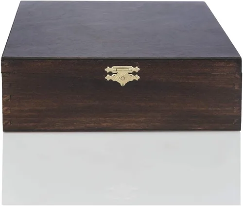 Miniatura 3 de Caja de almacenamiento de madera/estuche para piezas de ajedrez de tamaño estándar - Ajedrez no incluidos
