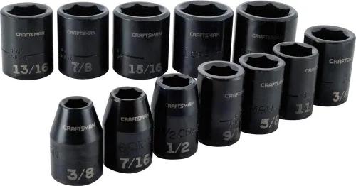Miniatura 4 de CRAFTSMAN Juego de llaves de impacto, métricas, 1/2", 12 piezas (CMMT15885)