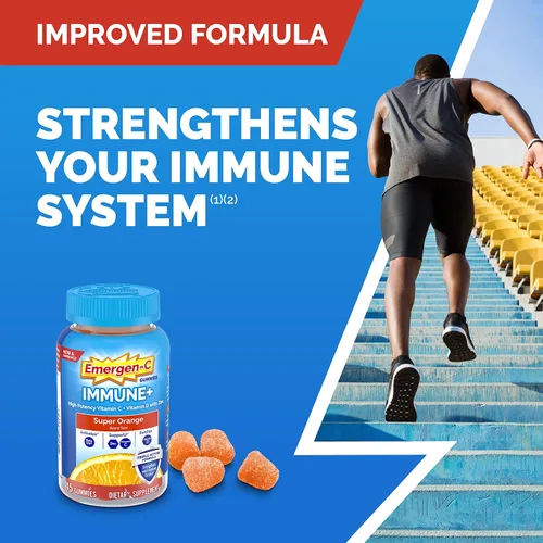 Miniatura 3 de Emergen-C Immune+ Gomitas de apoyo inmunológico de triple acción, BetaVia (R), 1000 mg de vitamina C, vitaminas B, vitamina D y antioxidantes, súper