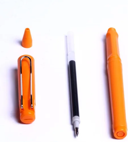Miniatura 4 de Bolígrafos naranjas, escritura suave de 0.5 punta extra fina, bolígrafo de tinta de gel negro para suministros de oficina y escuela, paquete de 10