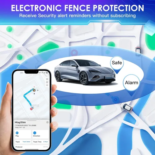Miniatura 4 de Rastreador GPS negro para vehículos, rastreador de coche en tiempo real funciona con Apple Find My(solo iOS), sin suscripción, cobertura global