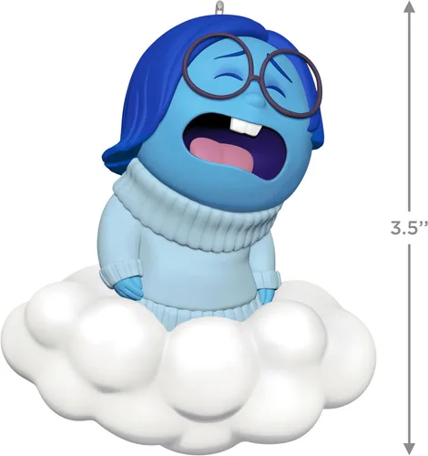 Miniatura 4 de Adorno de Navidad colgante Hallmark Keepsake 2025, Disney/Pixar Inside Out 10º aniversario Tristeza, Regalos para fans de Disney