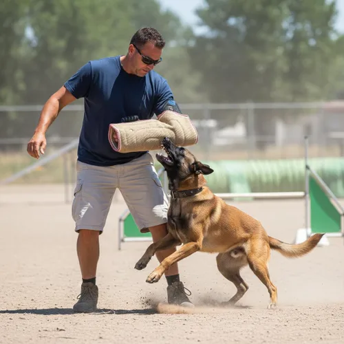 Miniatura 5 de Morezi Manga de mordida de perro para entrenamiento de perros grandes, equipo de entrenamiento de yute fuerte, apto para Pit Bull Pastor alemán K9
