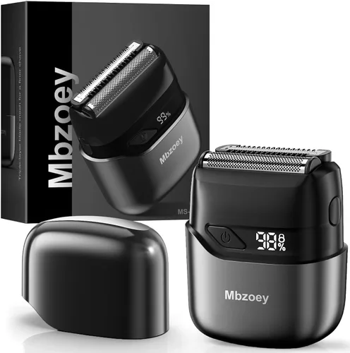 Miniatura 9 de Afeitadoras eléctricas de papel de aluminio para hombres, mini maquinilla de afeitar eléctrica, afeitadora facial compacta, IPX7, impermeable