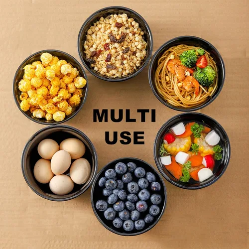 Miniatura 2 de Hasense - Juego de 6 tazones de cereales, 20 onzas, juego de tazones de sopa de cerámica para cocina, apto para cereales, sopa, arroz, pasta, Azul