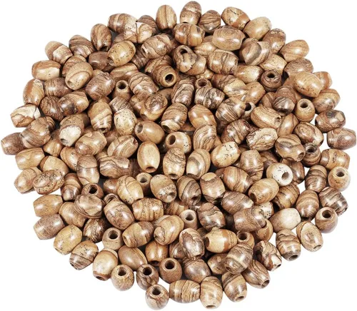 Miniatura 16 de SUNYIK Abalorios sueltos de jade amarillo con agujero grande (0.236 pulgadas), cuentas europeas para pulseras y joyas, paquete de 20 Jade