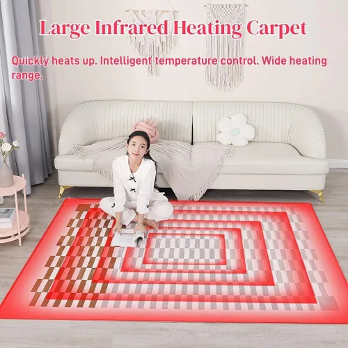 Miniatura 2 de Heated Floor Carpet, Heated Floor Mats, Radiant Floor Heater, Electric Heated Rug with Timer Fast Warm Up, for Living Room Office Play