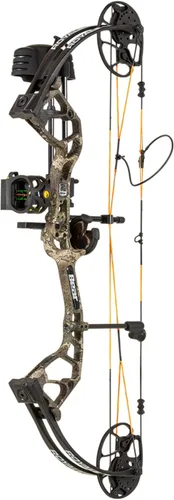Miniatura 12 de Bear Archery Royale Ready to Hunt Paquete de Arco Compuesto para Adultos y Jóvenes, Longitud de Apertura de 12”- 27”, Potencia de Apertura de 5-50