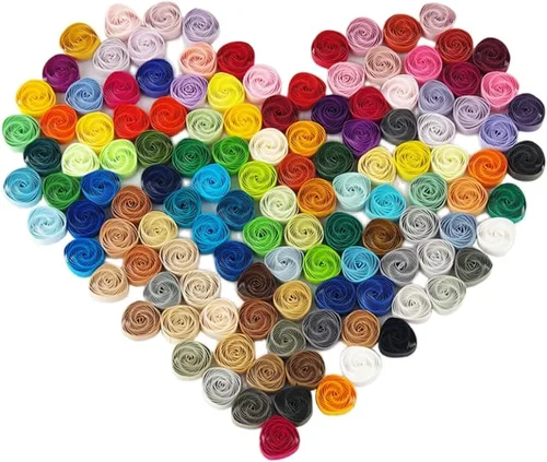Miniatura 4 de Juego de tiras de filigea de papel de 0.197 in de color sólido, papel de origami, manualidades, manualidades de un solo color, tiras de filigea