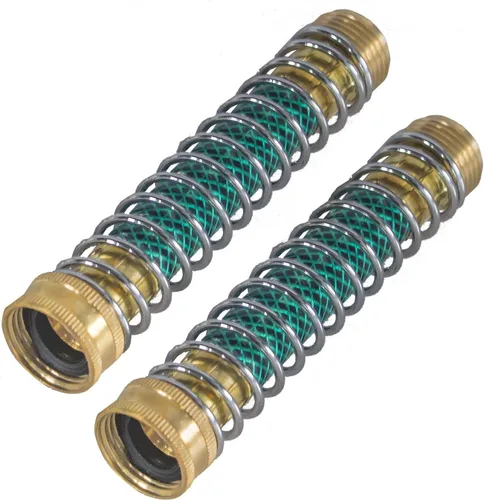 Miniatura 2 de Hourleey Protector de manguera de jardín, adaptador de extensión de manguera con resorte helicoidal, paquete de 2