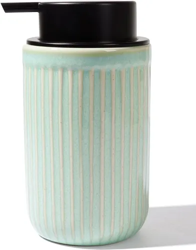 Miniatura 13 de BosilunLife Dispensador de Jabón de Manos de Espuma - Dispensador de Jabón de Espuma de Cerámica para Baño de 12 oz Dispensador de Jabón Líquido