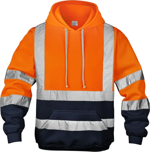 Miniatura 13 de wefeyuv Hi Vis - Sudaderas de visibilidad reflectante de color liso para hombre
