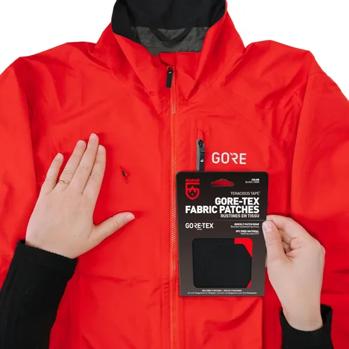Miniatura 7 de GEAR AID Tenacious Tape Gore-TEX - Parches de tela para fijar rápidamente agujeros y desgarros en chaquetas, guantes, pantalones de lluvia y esquí