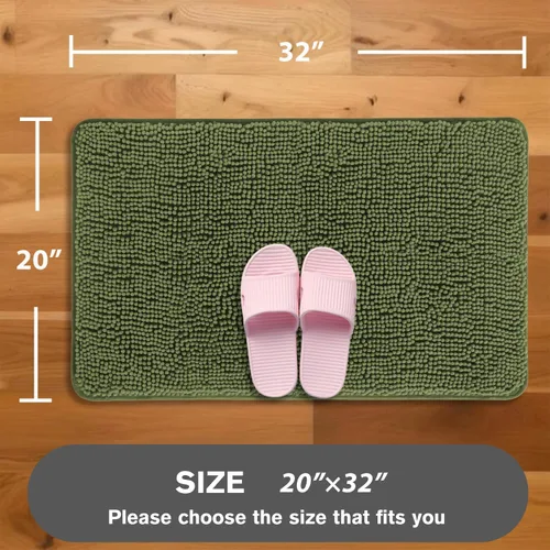 Miniatura 706 de Alfombra de baño pequeña de 12 x 18 pulgadas, lavable y absorbente, antideslizante, alfombra de baño de felpilla gruesa y suave para baño, ducha