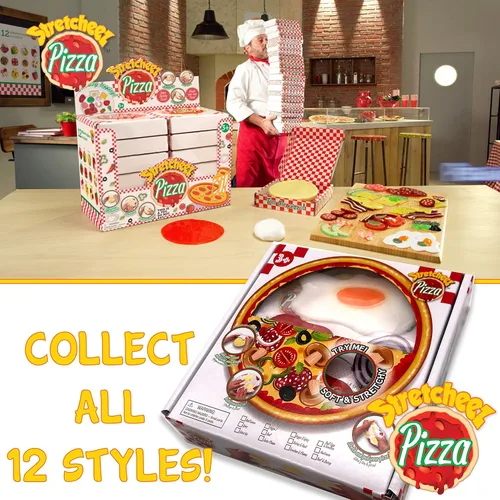 Miniatura 4 de Stretcheez Pizza – Comida de juego para niños – Alimentos y coberturas elásticos – Mezcla y combina – Colecciónalos todos – Funciona con cocinas