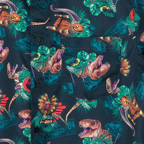 Miniatura 5 de Jurassic World Jurassic Park T-Rex - Camisa de vestir con botones para adulto