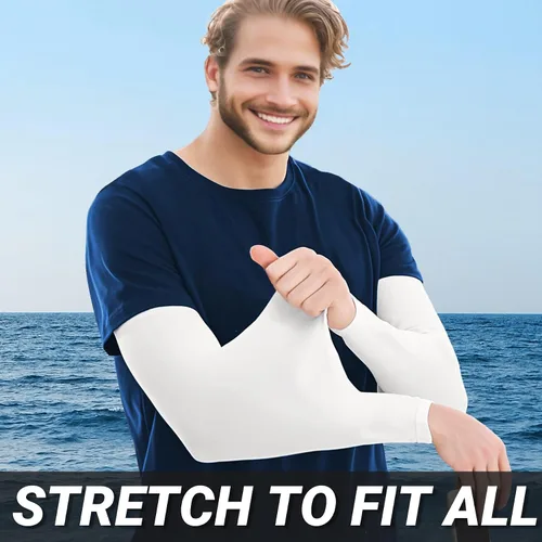 Miniatura 12 de PFFY 2 Pairs UV Protection Cooling Arm Sleeves for Men and Women UPF 50 Sun Sleeve