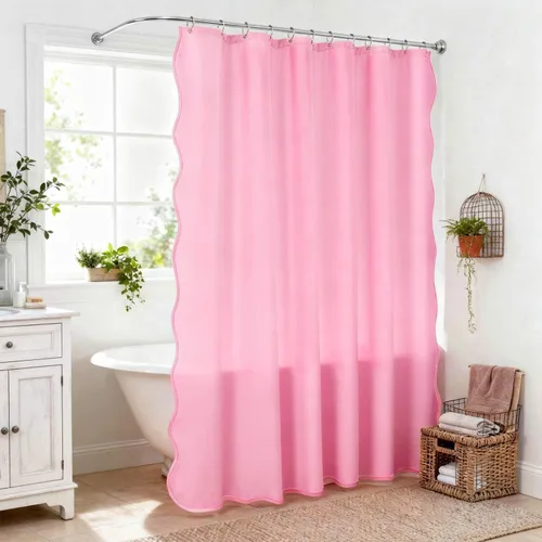 Miniatura 8 de WELTRXE Cortina de ducha bohemia, moderna cortina de ducha con borlas, decoración rústica de baño, tela resistente repelente al agua con gancho