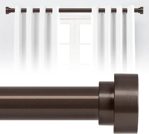 Barras de cortina de bronce para ventanas de 30 a 42 pulgadas (2.5-3.5 pies), barras de cortina resistentes de 1 pulgada de diámetro, barra de
