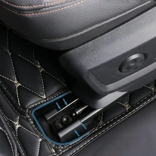 Miniatura 4 de Tapetes para piso de automóvil, protección específica para todo tipo de clima, compatible con la mayoría del 98% de los autos, SUV (beige y negro)