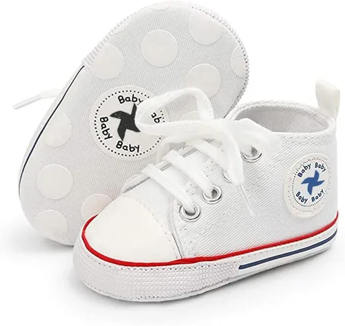Miniatura 38 de Zapatos deportivos de lona de lona para bebés y niñas, suela antideslizante suave, suela antideslizante
