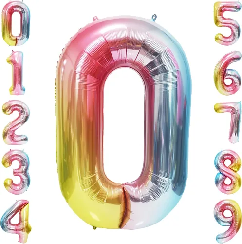 Miniatura 66 de SINBEE Globo dorado del número 10, papel de aluminio Mylar de 40 pulgadas, decoración de fiesta reutilizable para cumpleaños, aniversario, Oro