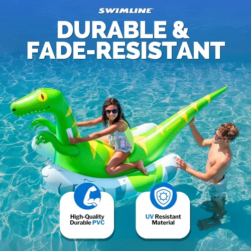 Miniatura 2 de SWIMLINE Original Rocker Raptor Juguete Flotador de Piscina Mecedora con asas fáciles de agarrar y refuerzos laterales estabilizadores curvos