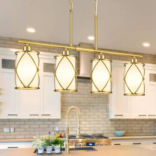 Miniatura 13 de CH9176BK-3PK - Luces colgantes de cristal para isla de cocina, paquete de 3, iluminación colgante de cocina negra sobre la isla con varilla, moderna