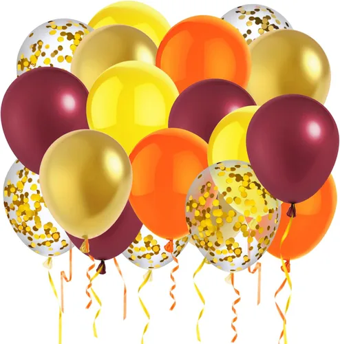 Miniatura 8 de 50 Piezas Globos de Halloween de 12 Pulgadas Naranja Negro Morado Verde Globos de Confeti para Halloween Fiesta de Dulce o Truco Fiesta Fantasma