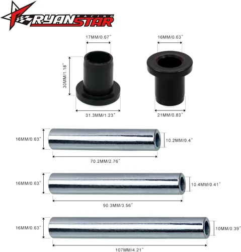 Miniatura 5 de RYANSTAR RACING Kit de reemplazo de buje de brazo de control de brazo A resistente compatible con Polaris Ranger XP 800 2010-2014 reemplaza