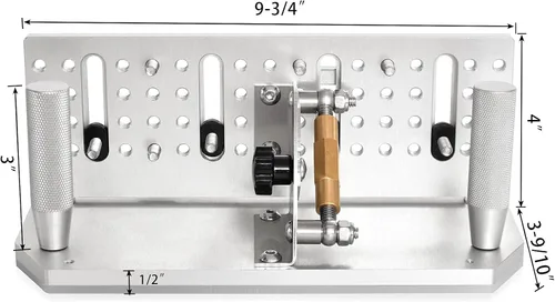 Miniatura 6 de Plantilla de cuchillo para amoladora de correa, localizador de afilado de 9-3/4 pulgadas de largo, ángulo ajustable de -5° ~ 25°, plantilla