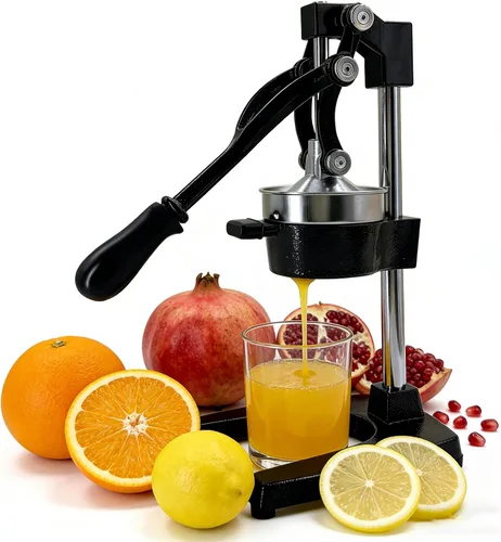 Exprimidor manual de cítricos de alta resistencia, exprimidor manual de hierro fundido con palanca ergonómica, exprimidor de limón de alto