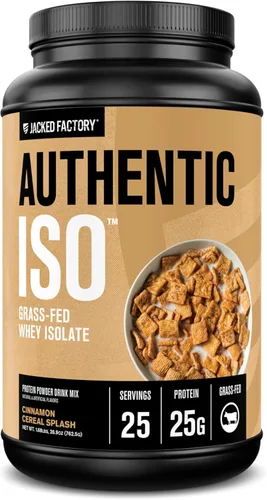 Miniatura 11 de Jacked Factory Auténtico polvo aislado de proteína de suero ISO, bajo en carbohidratos, proteína de construcción muscular sin OMG sin rellenos