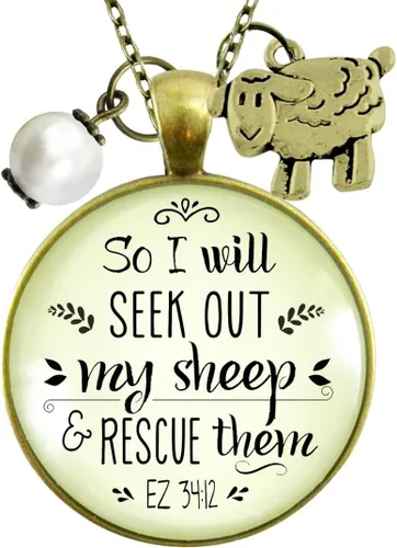Miniatura 17 de Gutsy Goodness Faith He Cares - Collares hechos a mano con mensaje para mujer cristiana
