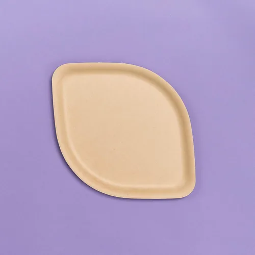 Miniatura 9 de Platos desechables de bambú marrón – Platos compostables de aperitivo de 8 pulgadas – Platos de postre de ensalada biodegradables resistentes