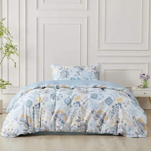 Miniatura 59 de SAPHREAS Juego de Funda de Edredón de Flores Rosas 2 piezas Algodón Estilo Jardín Campanilla Floral Ropa de Cama Juego de Funda de Edredón 100%