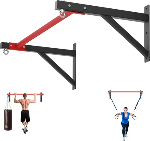 Miniatura 9 de Pull Up Bar Wall Mounted, Heavy Duty 650 lbs Capacity Chin Up Bar, 48" Multi-Grip Strength Training Pull-up Bars, for Home Gym Garage/Backyard Total