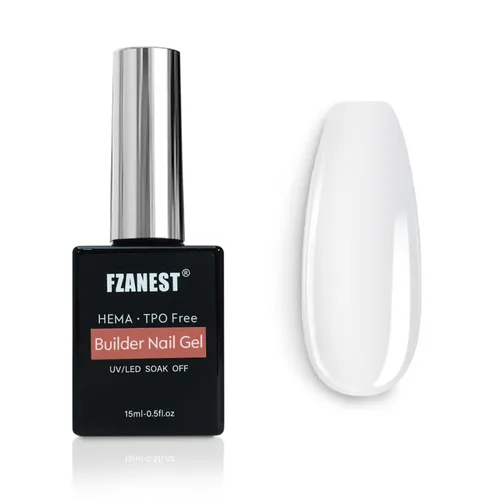 Miniatura 16 de FZANEST - Gel de base de goma para uñas, esmalte de uñas de gel transparente de formación, capa base de goma elástica, gel de extensión en una