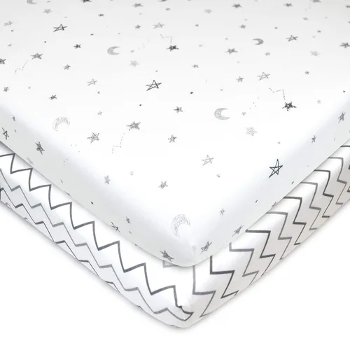 Miniatura 18 de American Baby Company - Juego de 2 sábanas ajustadas de mini cuna 100% algodón natural 38" x 24" - Sábanas portátiles pequeñas y transpirables