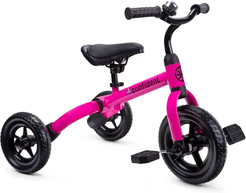 XPIY Triciclo para niños de 2 a 5 años, bicicleta plegable 3 en 1 para niños y niñas, bicicleta para niños con pedal desmontable y asiento ajustable