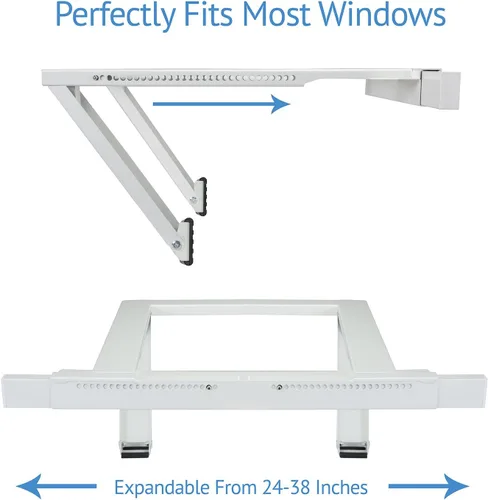 Miniatura 7 de Ivation Soporte de aire acondicionado, no requiere herramientas ni taladros, montaje de CA para ventana fácil de instalar, acero resistente, soporta