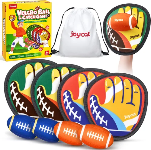 Miniatura 11 de JoyCat Juego de pelota para lanzar y atrapar, guante de béisbol para niños, juegos de patio de playa al aire libre, deportes y juegos al aire libre