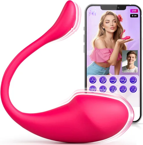 ECRVOM Vibrador de juguetes sexuales, consolador portátil, con control de aplicación, vibradores de huevos con 10 vibraciones, recargable punto G,