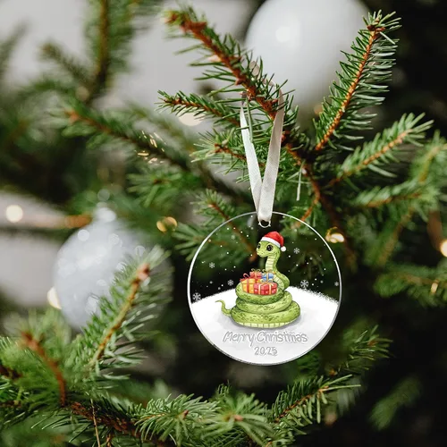 Miniatura 5 de Adorno de serpiente, regalos de serpiente para amantes, mujeres, hombres, divertidos adornos de animales para árbol de Navidad, regalos temáticos