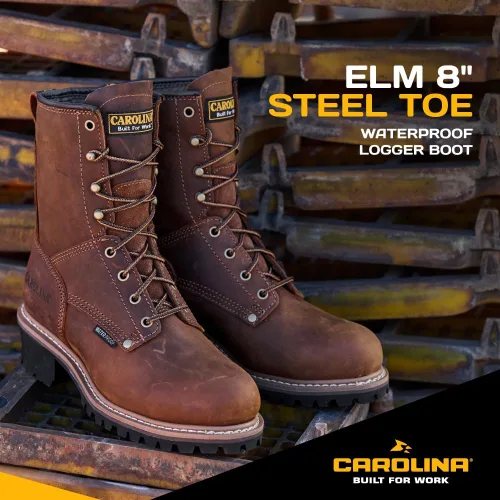 Miniatura 3 de Carolina - Botas estilo leñador para hombre (20 cm). Marrón