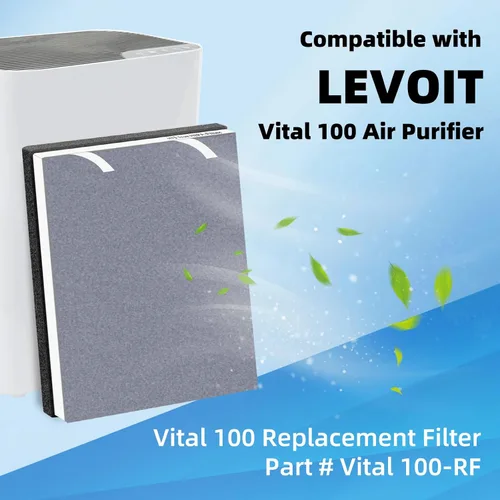 Miniatura 6 de Paquete de 2 filtros de repuesto Vital 100 compatibles con el purificador de aire LEVOIT Vital 100, H13 True HEPA de alta eficiencia y filtro Vital