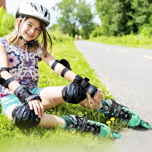 Miniatura 7 de Kuxuan - Patines en línea ajustables para niños, jóvenes y adultos, patines iluminadores con ruedas iluminadas Verde